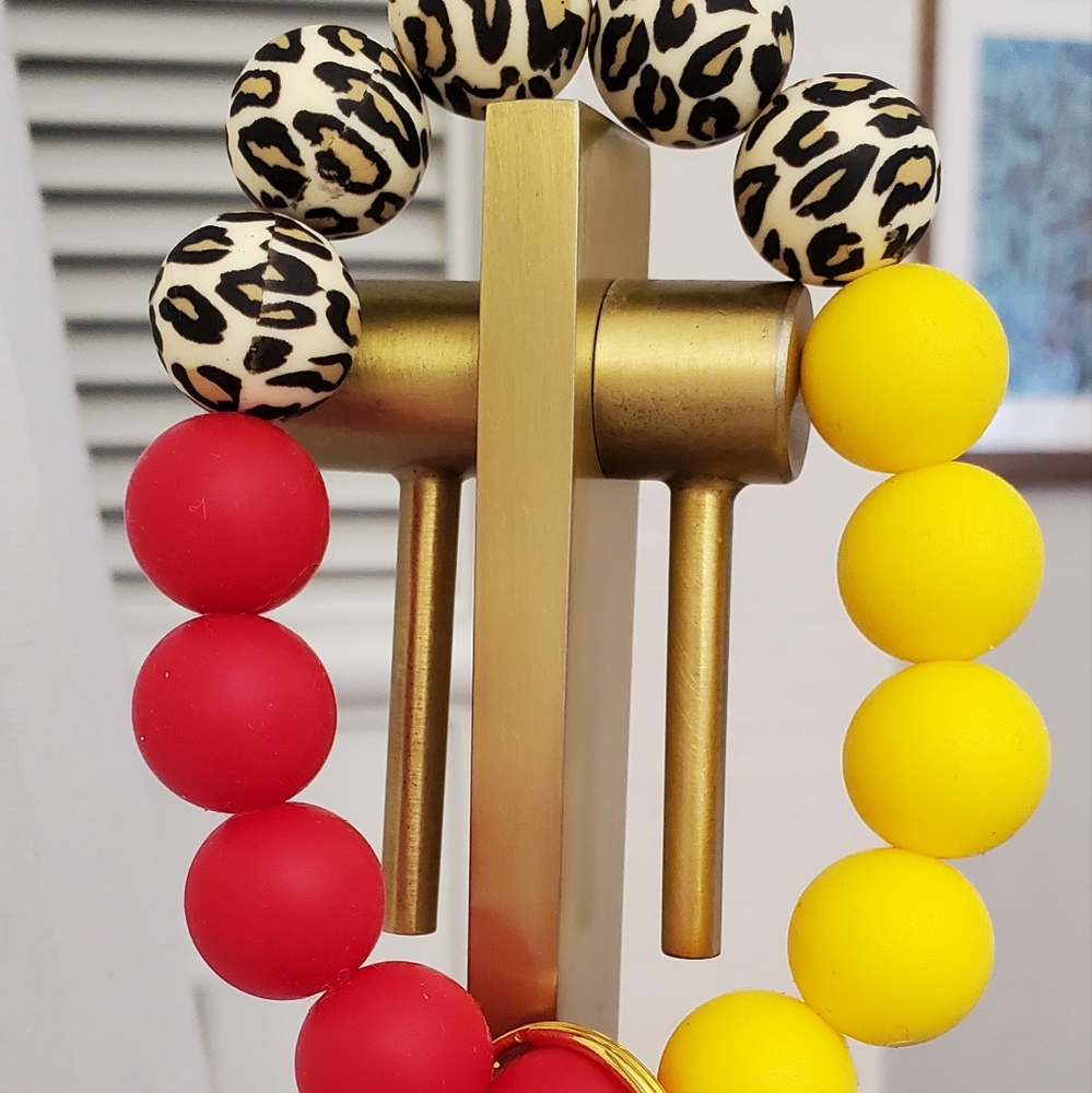 KC Chiefs Silicone Bead Bracelet